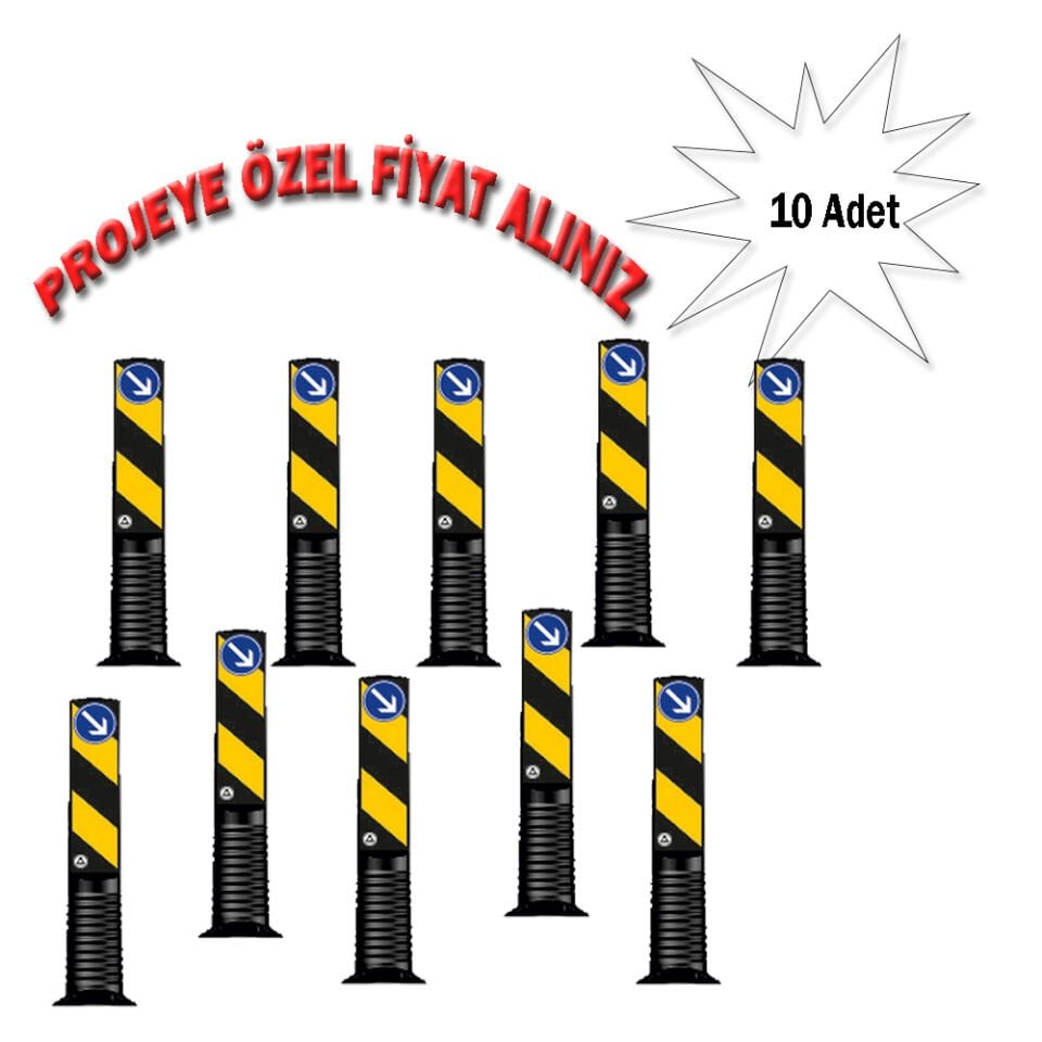 Refüj Başı Levhası Nedir Refüj Başı Levhası Esnek Refüj Başı Tabelası 75 cm Evelux (ø100mm) 10 ADET