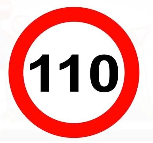 Azami Hız Sınırlaması işareti 110 Levhası Fiyatı Azami Hız Tabelası TT-29