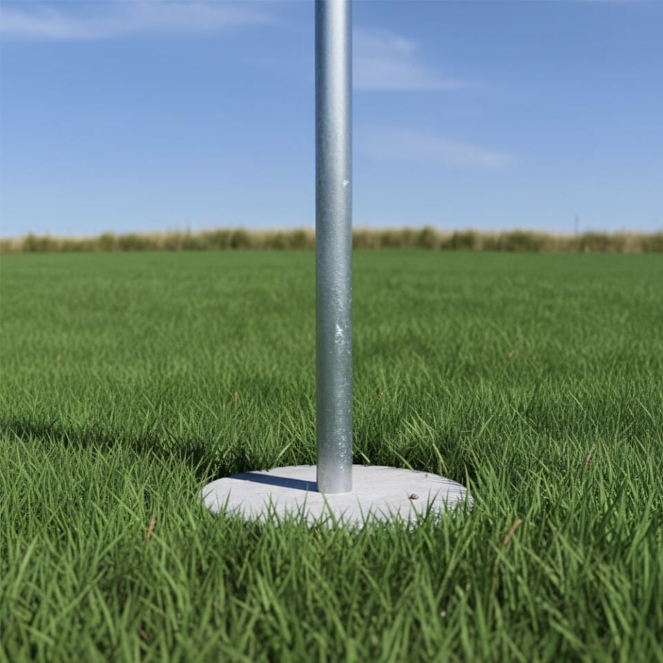 Galvaniz Yuvarlak Direk 2,5 metre Flanşlı