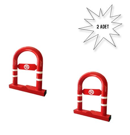 Kilitli Otopark Direği 50 cm, Yatar U Tip Park Bariyeri 2 li