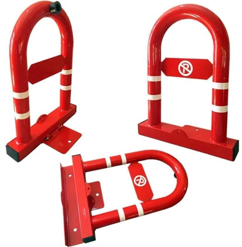 Kilitli Otopark Direği 50 cm, Yatar U Tip Park Bariyeri 10 lu