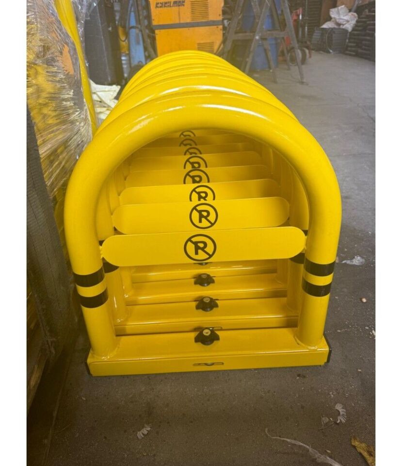 Yatar Park Bariyeri  Kilitli Katlanır Yatar Park Bariyeri Sarı 2 li