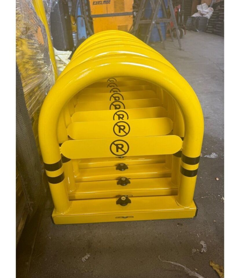 Yatar Park Bariyeri  Kilitli Katlanır Yatar Park Bariyeri Sarı 10 lu