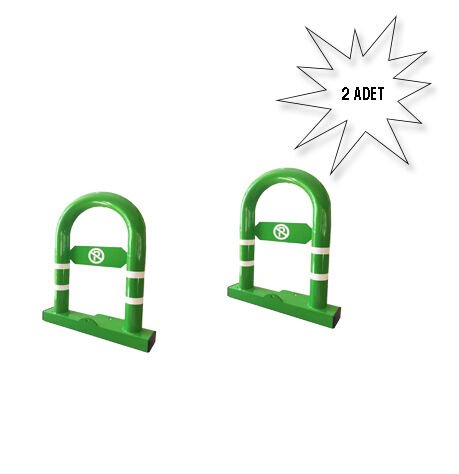 Yatar Park Bariyeri  Kilitli Katlanır Yatar Park Bariyeri Yeşil 2 li