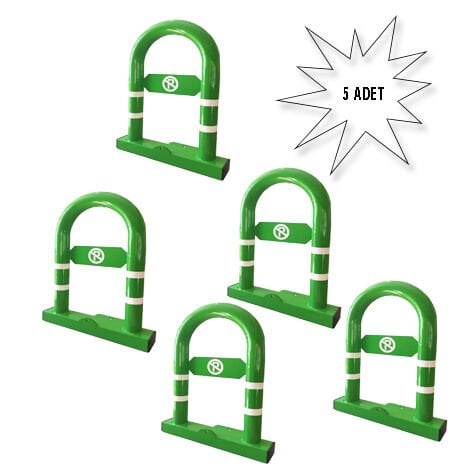 Yatar Park Bariyeri  Kilitli Katlanır Yatar Park Bariyeri Yeşil 5 li