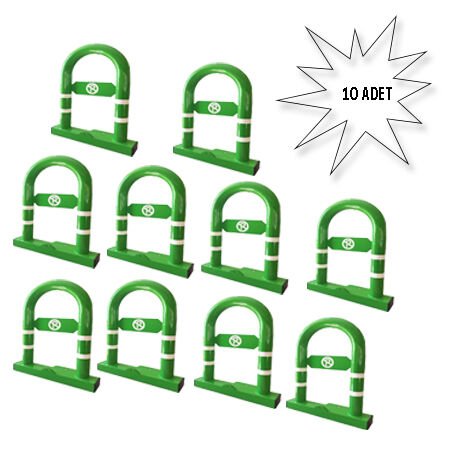 Yatar Park Bariyeri  Kilitli Katlanır Yatar Park Bariyeri Yeşil 10 lu
