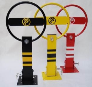 Kilitli Simit Otopark Direği 65 cm, Yatar Tip Park Bariyeri