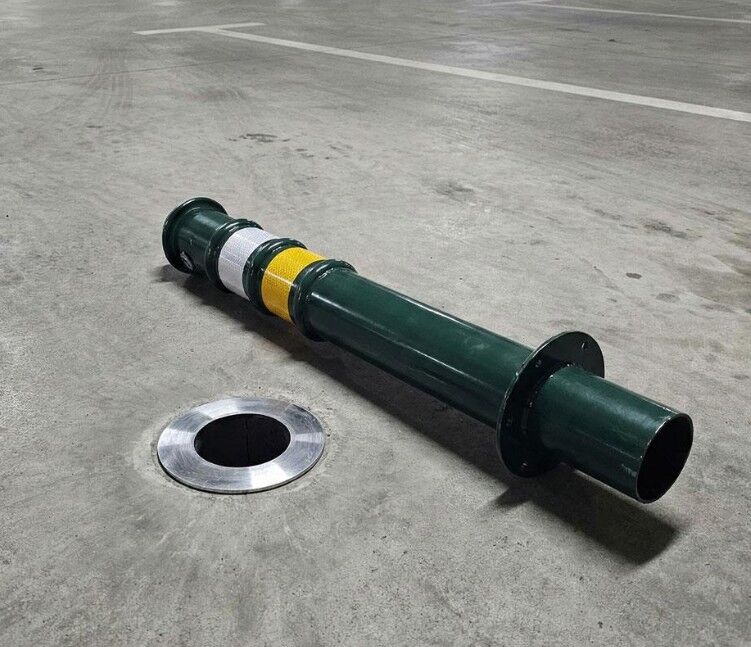 Kilitli Otopark Direği 75 cm, Çıkan Tip Ankrajlı Park Bariyeri
