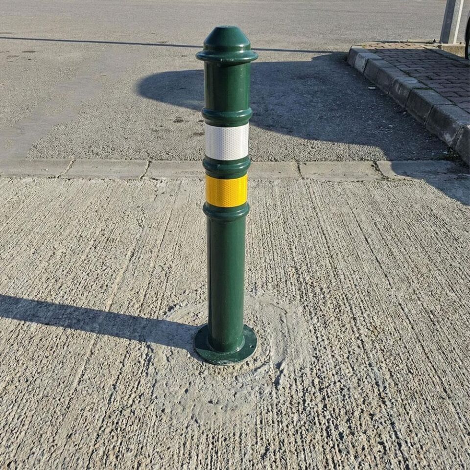 Kilitli Otopark Direği 75 cm, Çıkan Tip Ankrajlı Park Bariyeri