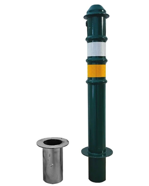 Kilitli Otopark Direği 75 cm, Çıkan Tip Ankrajlı Park Bariyeri