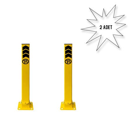 Kilitli Otopark Direği 60 cm, Yatar Tip Park Bariyeri (Asma Kilit Dahil)2 li