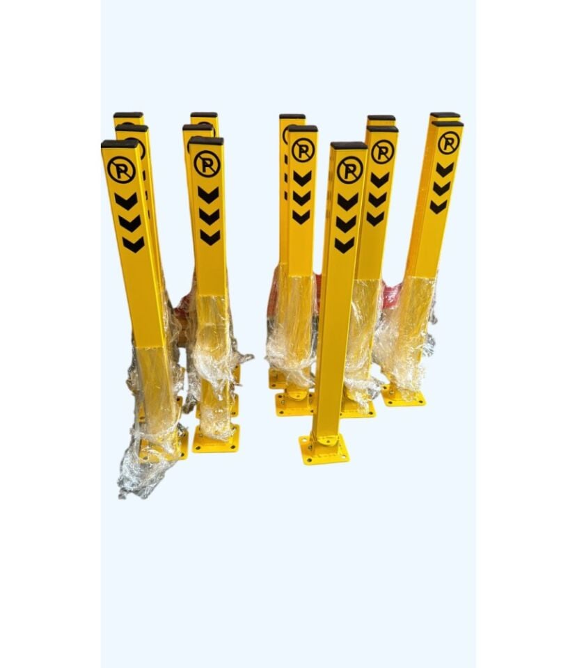 Kilitli Otopark Direği 60 cm, Yatar Tip Park Bariyeri (Asma Kilit Dahil)5 li