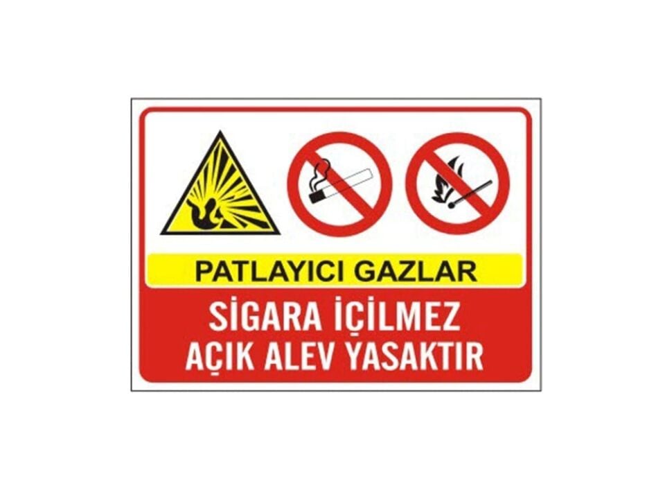 Patlayıcı Gazlar Sigara İçilmez,Açık Alev Yasaktır