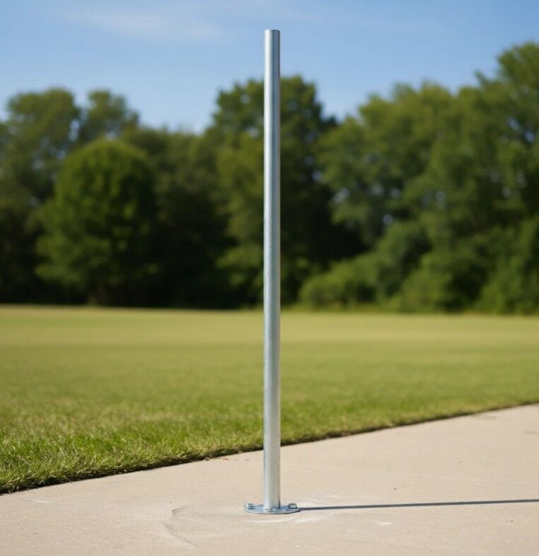 Levha Direği Galvanizli Trafik Levha Direği Otopark Aynası Direği 3 Metre Q60 mm