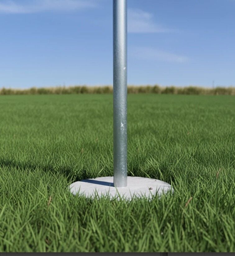 Levha Direği Galvanizli Trafik Levha Direği Otopark Aynası Direği 2 Metre Q60 mm