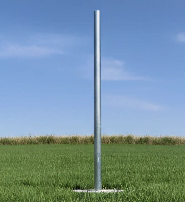 Levha Direği Galvanizli Trafik Levha Direği Otopark Aynası Direği 3 Metre Q76 mm