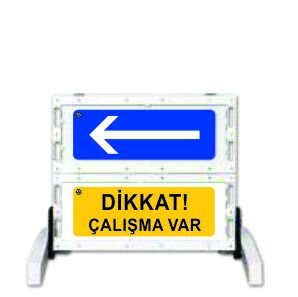 Katlanır Uyarı Levhalı Bariyerler Dikkat Çalışma Var
