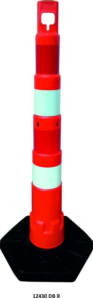 Kauçuk Tabanlı Emniyet Dikmesi Plastik Ağırlıklı Yol Dikme Trafik Yol Uyarı Dikmesi Fiyatı