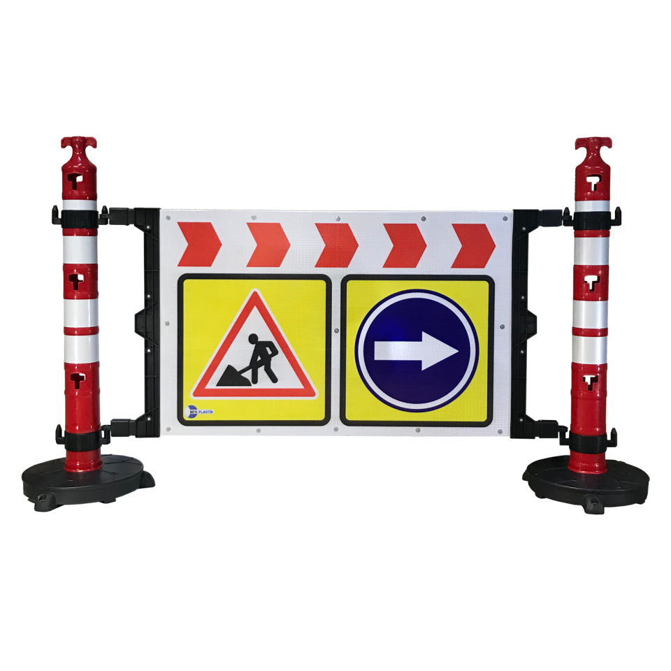 Kauçuk Tabanlı Emniyet Dikmesi Plastik Ağırlıklı Yol Dikme Trafik Yol Uyarı Dikmesi Fiyatı