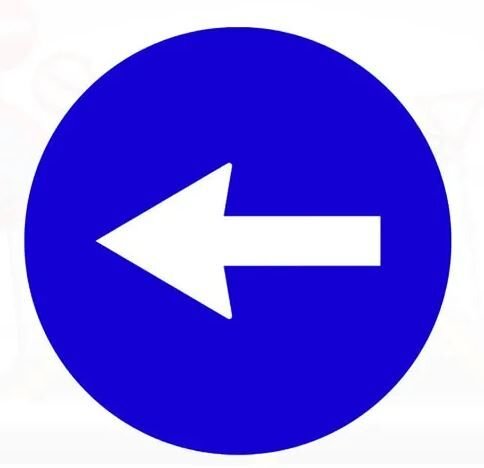 Sola Mecburi Yön Levhası Anlamı Sola Mecburi Yön Trafik Tabelası TT-35b